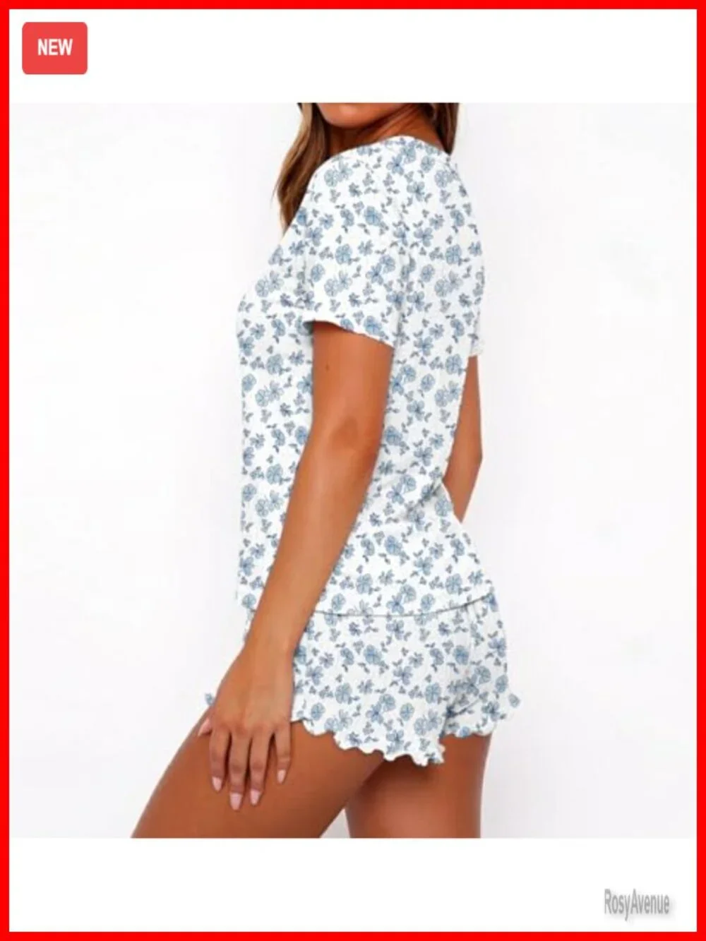 Women's Pajama Sets 2 Piece Cute Pj Short Sleeve Shirt Shorts Sleepwear Set